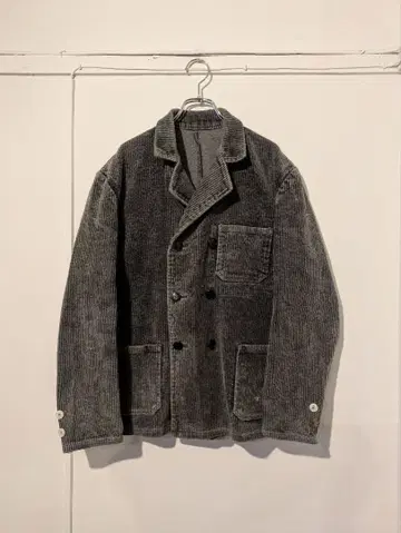 유로 코듀로이 자켓 더블 브레스트