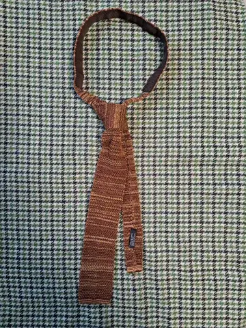 N.J. CHINI 실크 넥타이 브라운 계열