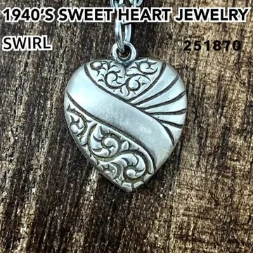 스위트하트 주얼리 SWIRL 소용돌이 실버 빈티지 목걸이