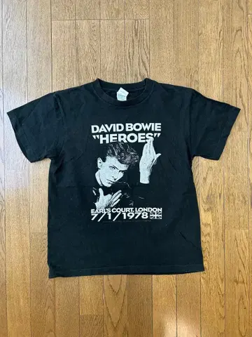 David Bowie 밴딩 티셔츠 S 사이즈 블랙