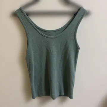 에메랄드 그린 코튼 혼방 탱크탑