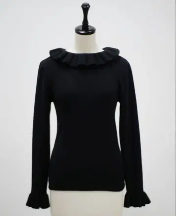 더블 프릴 넥 니트 tobechic have ohga