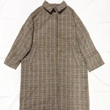 GU 체크 코트 아우터 지유