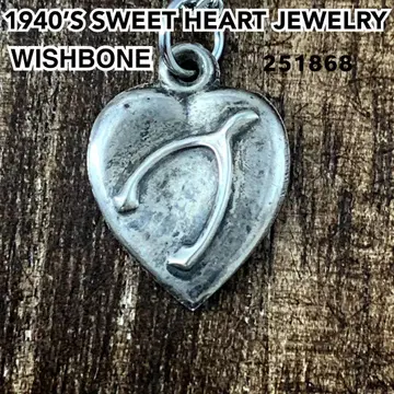 스위트하트 주얼리 위시본 실버 빈티지 목걸이