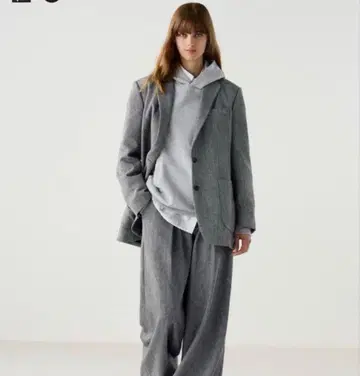 UNIQLO C 트위드 오버 사이즈 자켓 M 사이즈