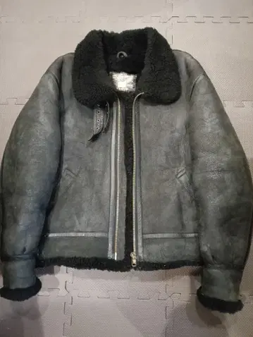 리얼 무스탕 자켓 b3 플라이트 자켓 블랙