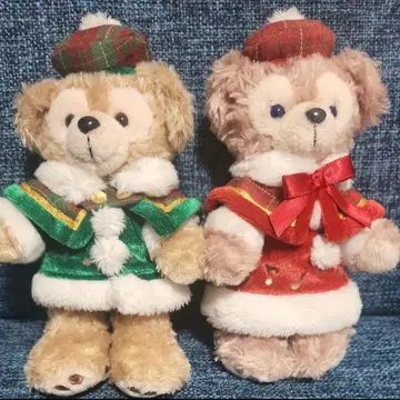 TDS 디즈니씨 더피 셰리메이 크리스마스 인형 배지