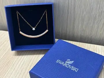 [박스 포함] SWAROVSKI 스와로브스키 더블 목걸이 싱글 크리스탈
