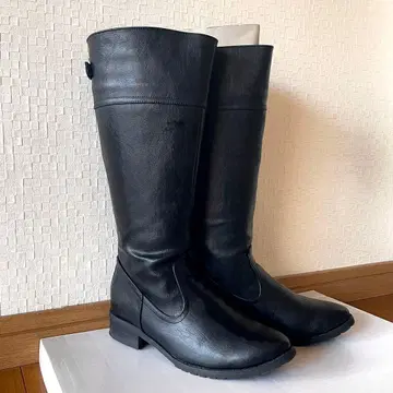 벨메종 롱 부츠 블랙 23.5cm 플랫 부츠