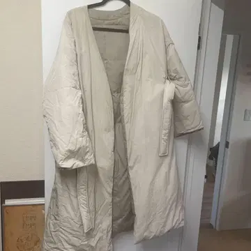 NISHIKAWA DOWN 베이지 리버서블 다운 롱 코트 38