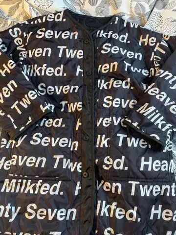 새상품급 밀크페도 리버서블 올 패턴 로고 아우터