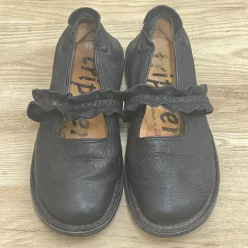 [ 24cm ] 트리픈 프릴 오픈토 가죽 신발 trippen 38