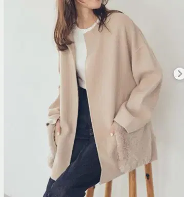 Mila Owen 2way 퍼 포켓 리버 코트 0 사이즈