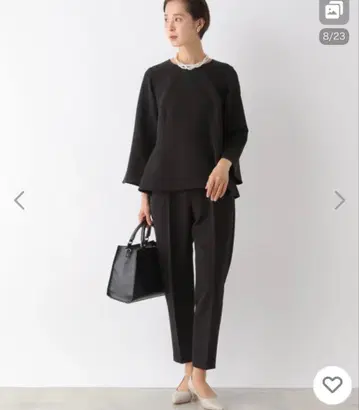 렙심 키넥 블라우스 팬츠 셋업 블랙 세레모니