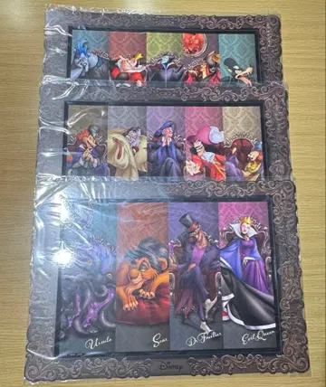 디즈니 빌런즈 A상 아트 보드 컴플리트 세트 세가 럭키 쿠지