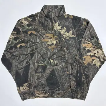 00s 리얼트리 카모 하프 지퍼 맨투맨