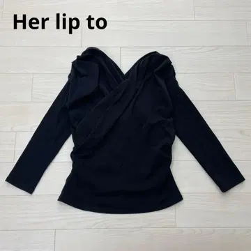Her lip to 하립투 비대칭 코튼 저지 상의