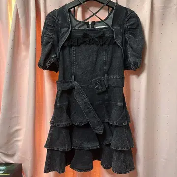 피움 pium 사야피 프로듀스 브랜드 데님 원피스