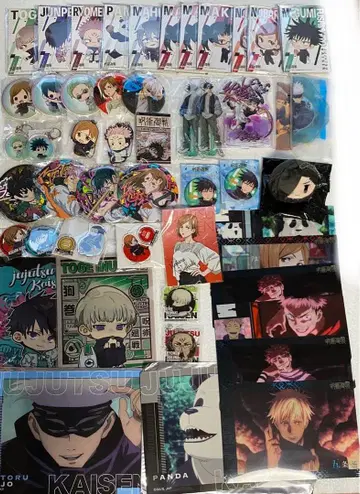 주술회전 굿즈 묶음 판매 캔뱃지 아크릴 스탠드 키링