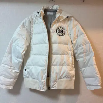 JUN & ROPE 후드 부착 다운 자켓 화이트