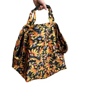 16eme 세이지엠 대용량 토트백 PVC 튼튼한 꽃무늬 올 패턴