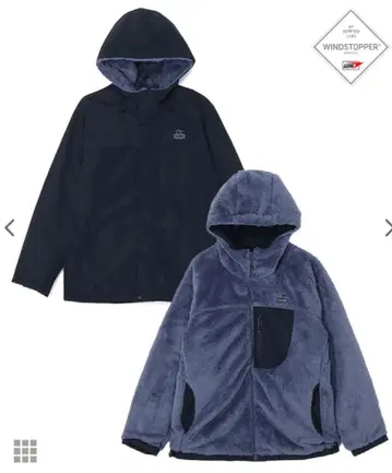 CHUMS 고어텍스 윈드스토퍼 리버서블 후드티