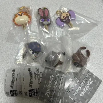 주토피아 아이스 캔디 참과 패션 반지 6세트