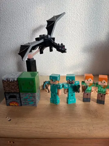 마인크래프트 스티브, 알렉스, 엔더 드래곤 피규어 세트