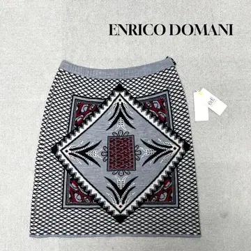 새상품 ENRICODOMANI 미니 스커트 L 사이즈 그레이 울