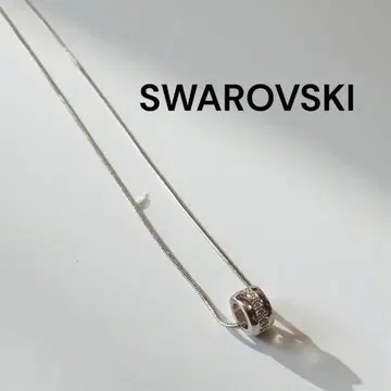 새상품급 SWAROVSKI 실버 목걸이 반지 탑 서클