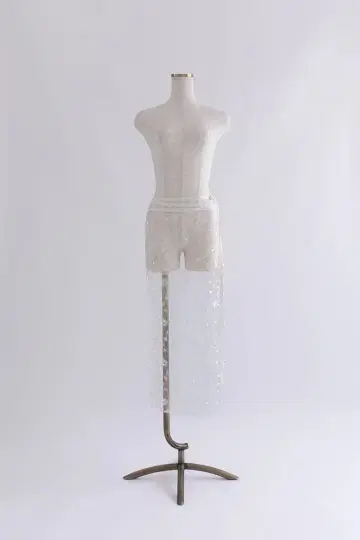 EN NEUME Sequin Layered Skirt 아이보리