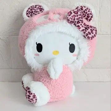 [ 택 포함 ] 헬로키티 봉제 인형 표범 무늬 팬더