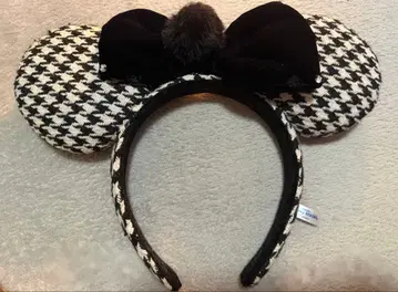 디즈니 머리띠 하운드투스 체크 패턴