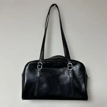 블랙 인조 가죽 숄더백 캐주얼 백 스퀘어 백