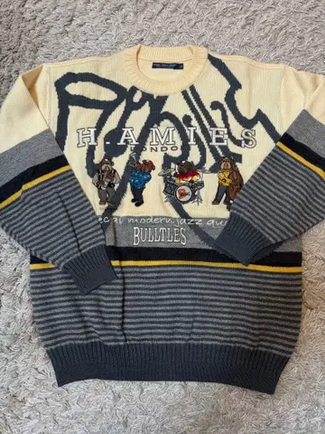 하디 에이미스 니트 스웨터 재즈 밴드 디자인