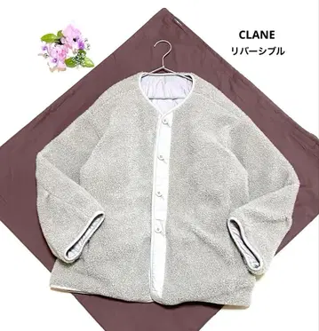 클라네 리버서블 미니 보아 자켓 클라네 블루종 숏