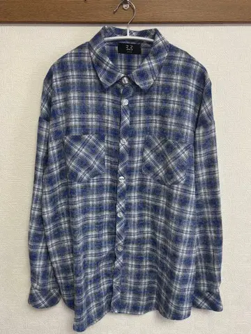 3.3 FIELD TRIP 워시 체크 셔츠 라이트 블루 F