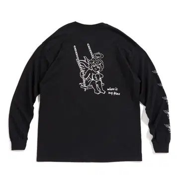 새상품 DEVILUSE Swing Angel LS 셔츠 black-L
