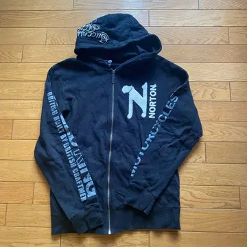 NORTON 블랙 집업 후드티