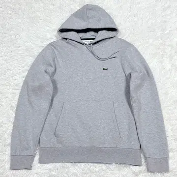 새상품급 LACOSTE 풀오버 후드티 그레이 US 사이즈 M 속기모