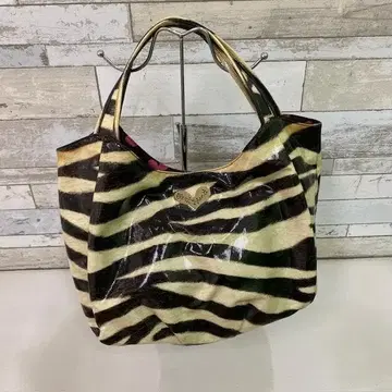 미사용 Think Bee 백 제브라 패턴 토트백