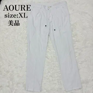 [ 새상품급 ] Aoure 아울 XL 화이트 팬츠 허리 드로우 스트링