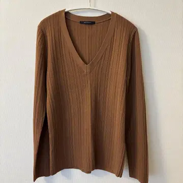 MACPHEE 랜달 리브 V넥 니트