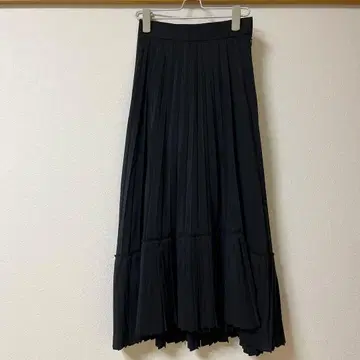 PLST 롱 스커트 플리츠 스커트 xs