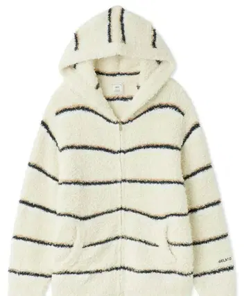 젤라또피케 보더 후드티 아이보리 새상품