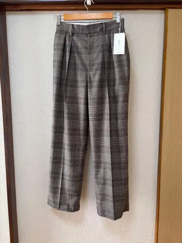 Mila Owen(미라 오웬) 턱 와이드 팬츠 브라운 S