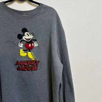 [ 초레어 ] 90's 미키 빈티지 맨투맨 공식 L 자수 미키