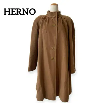레어 HERNO 헬노 울 캐시미어 코트 카멜 이탈리아