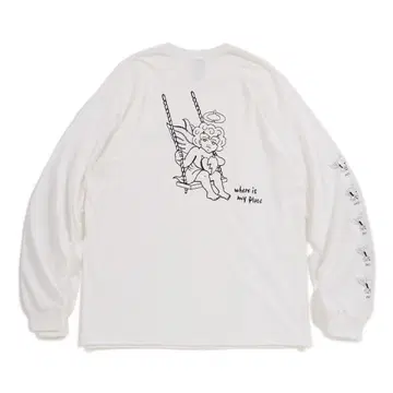 새상품 데빌 유스 Swing Angel LS T셔츠 white-XL