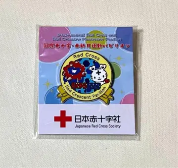 오사카 간사이 만박 EXPO2025 적십자 미야쿠미야쿠 하트라짱 핀 배지